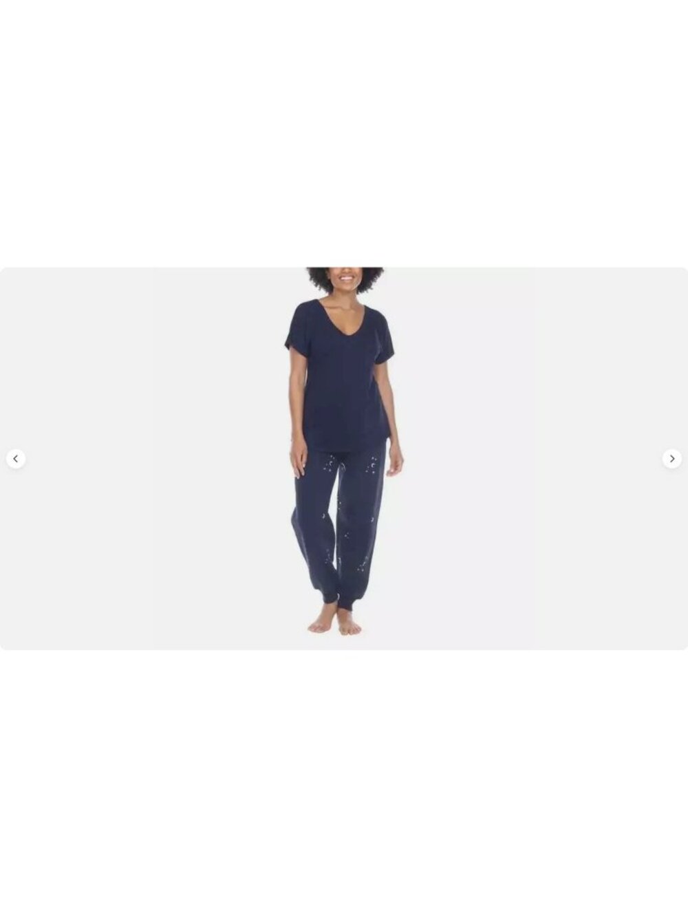 Honeydew Womens 2-piece Embroidered Super Soft Lounge Set (Navy Moon, Small) NWT
